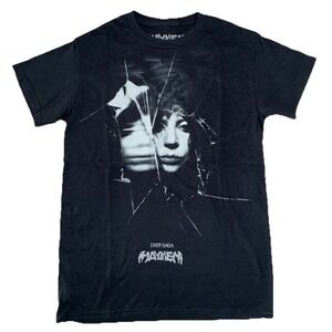 Lady Gaga Shattered Photo T Shirt S‎ Black Mayhem Tour 2025 Merch